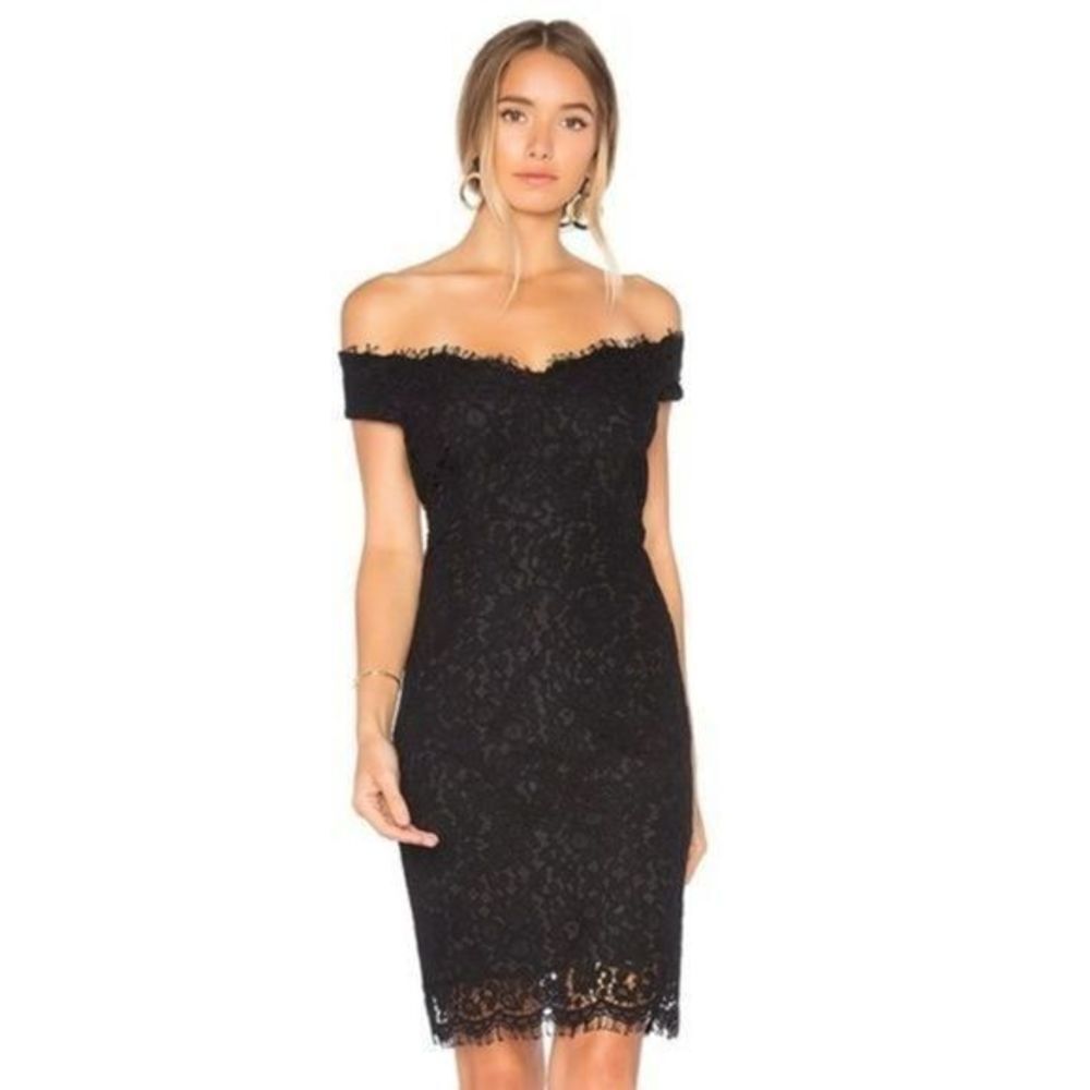 Bardot Tara Lace Off-Shoulder Dress Size Small - Picture 3 of 10